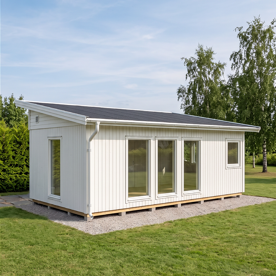 Attefallshus Elegant 30-1 Funkis - i utemiljö
