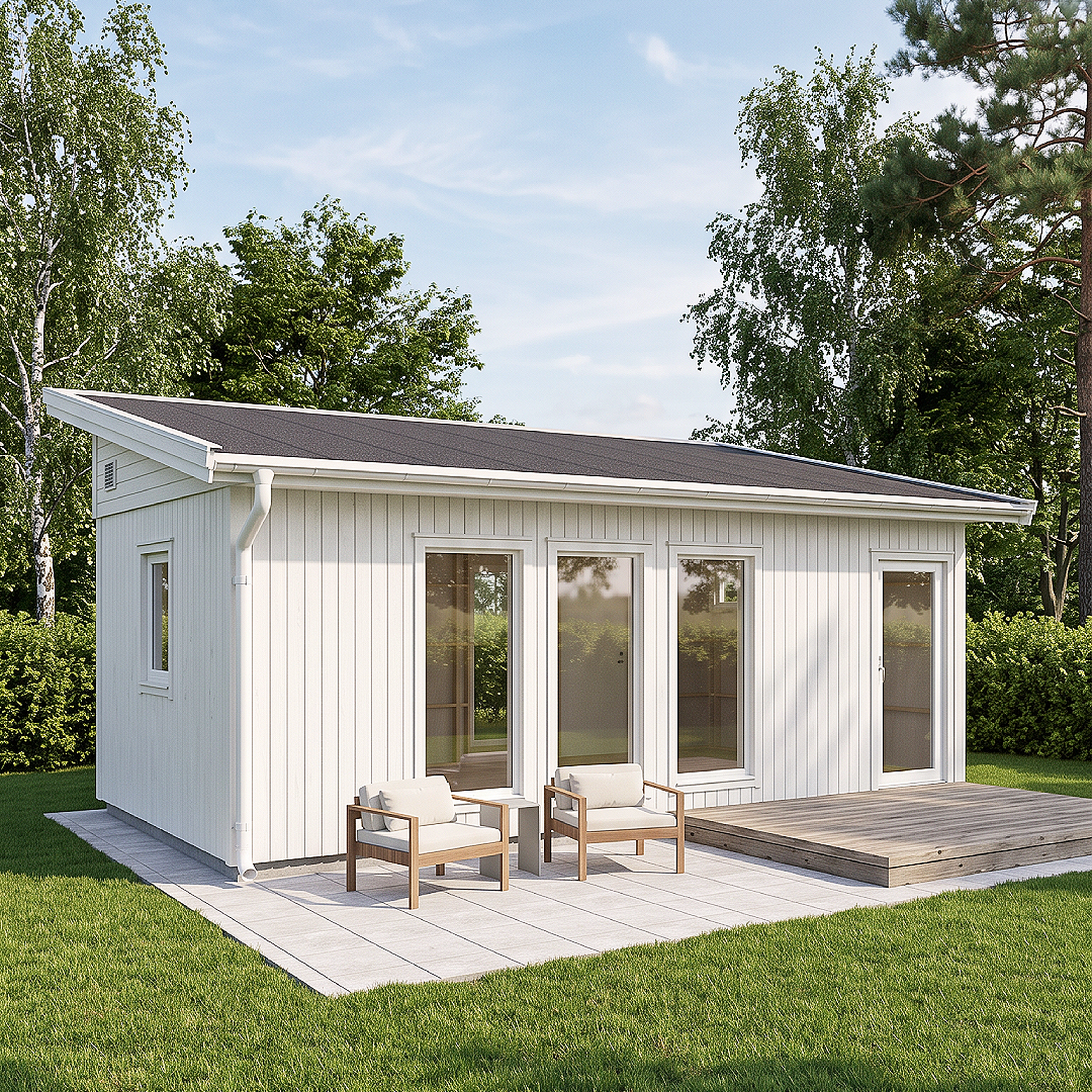Attefallshus Modul 30-3F - utemiljö