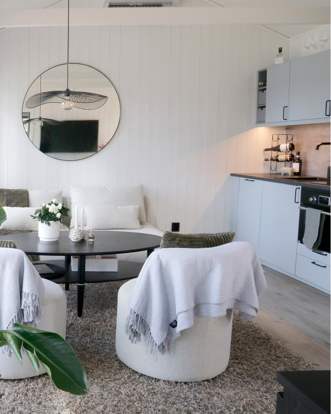 attefallshus med kök och vardagsrum